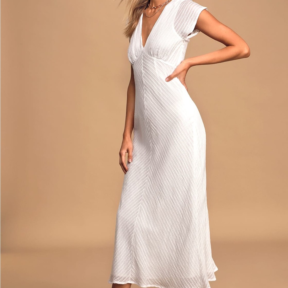 Lulu's White Midi Dress